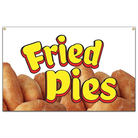 Fried Pies Banner Concession Stand Food Truck Single Sided
